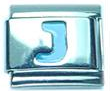 Light blue letter J - Italian charm - Click Image to Close